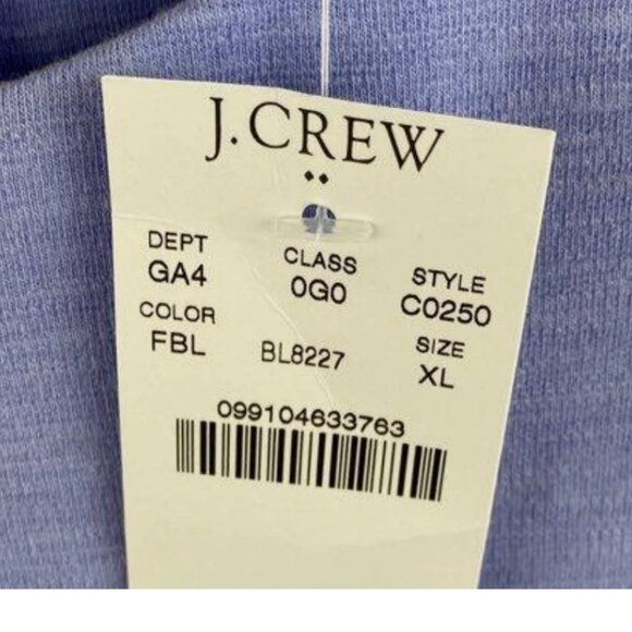 J.Crew Women's XL Fit and Flare Cotton Dress Pockets Blue Daybreak Midi C0250 - Picture 4 of 6